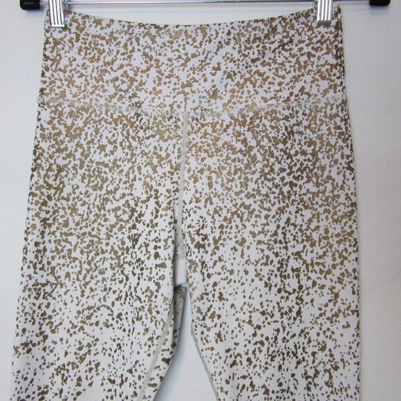 Zyia Light N Tight Legging White Gold Splatter Ombre High Waisted Womens Medium - Picture 3 of 9